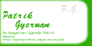 patrik gyerman business card