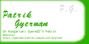 patrik gyerman business card